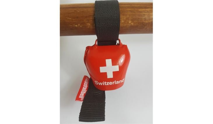 Swisstrailbell Glocke Schweizerkreuz weiß