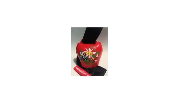 Swisstrailbell Glocke mit Alpenblumen schwarz