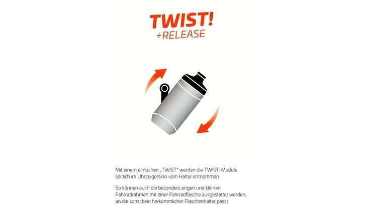 Fidlock Flaschenhalter TWIST uni connector+base schwarz