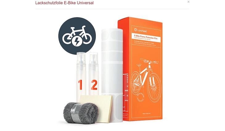 Luxshield Rahmenschutzfolie E-Bike universal